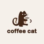 Coffee Of Cat Logo Design Coffee Of Cat Logo Template Modern Design Flat Logo Vector Illustration _ Premium Vector